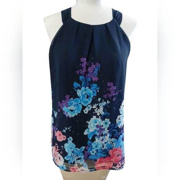 ANN TAYLOR LOFT Chiffon Summer Blouse Size 4 - Picture 1 of 6